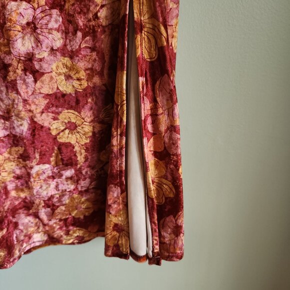 Free People Midi Dress Large Red Wine Carpe Diem Convertible Maxi Skirt NEW - Picture 5 of 13